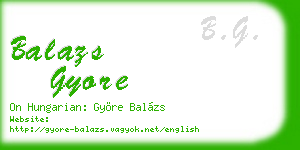 balazs gyore business card