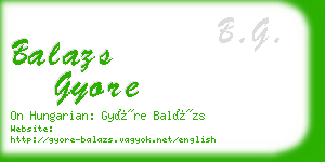 balazs gyore business card